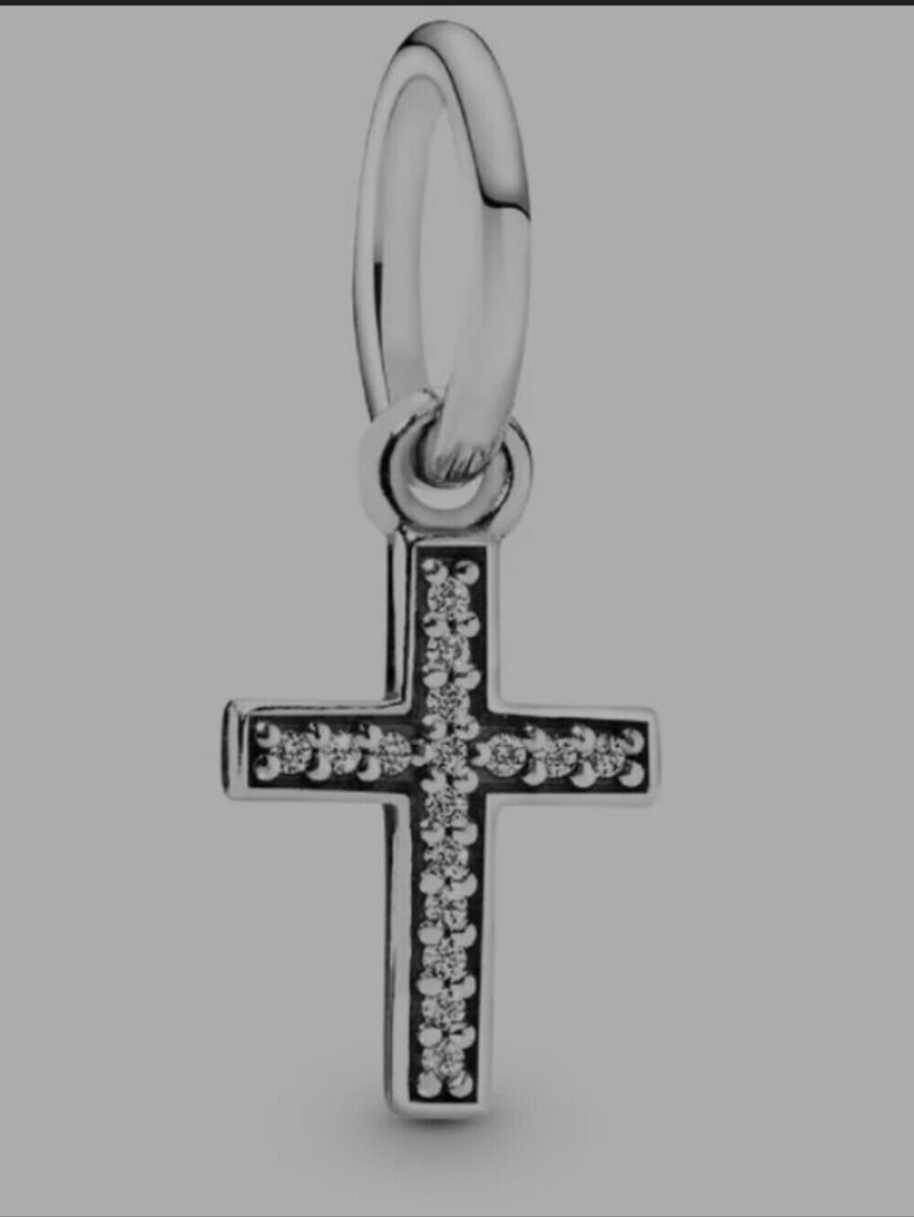 Authentic Pandora Sparkling Cross Dangle Charm